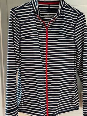 Vineyard Vines Navy, White Striped Performance Top